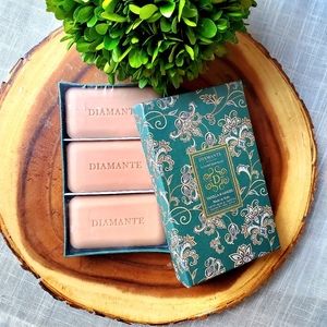 3pc Diamante Luxury Triple Milled Bar Soap Vanilla & Ginger